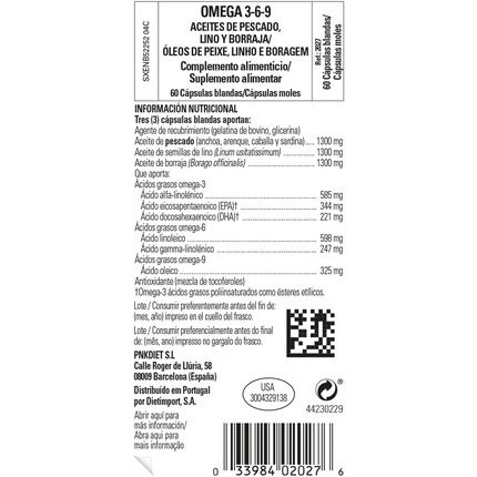 Solgar Omega 3-6-9 Softgels 60 Softgels - Blend Of Premium Fish, Flax And Borage Oils - Specially Formulated Ratio - Molecularly Distilled To Remove Mercury, Pcbs And Heavy Metal Contaminants