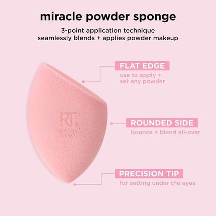 Real Techniques New Foam Technology Miracle Powder Sponge For Even Powder - Image 3