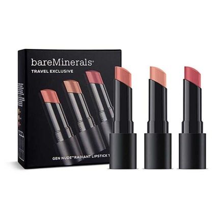 Bareminerals Travel Exclusive Set Gen Nude Radiant Cocoa Cream Lipstick - Infatuation 335G, Friendship 335G, Swag 35G