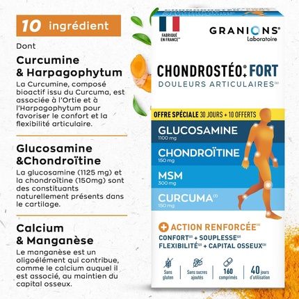Granions Chondrosteo+ Strong Joints Reinforced Formula For Mobility