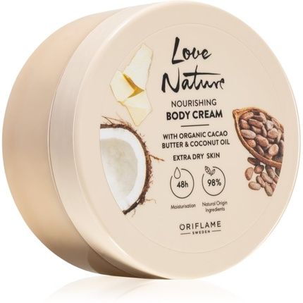 Oriflame Love Nature Cacao Butter & Coconut Oil Body Nutrient Cream - 200 Ml