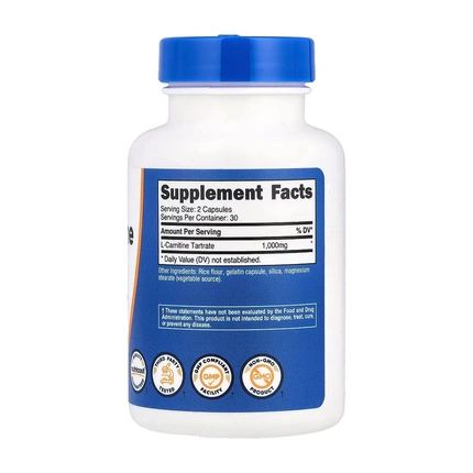 Nutricost Lcarnitine Tartrate 60 Capsules