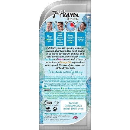 Montagne Jeunesse 7Th Heaven Dead Sea Mud Sucking Mud Scrub For Men With Dead Sea Salt And Orange Oil 15G - Image 3