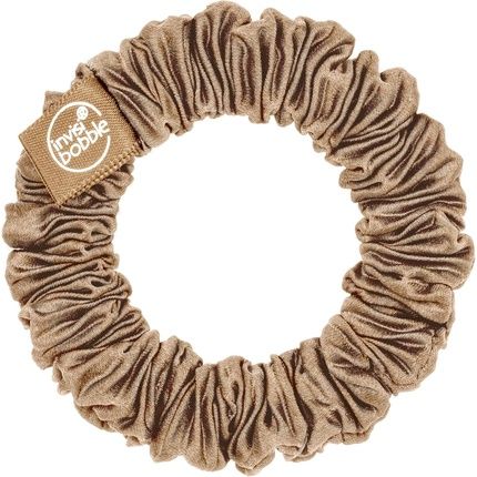 Invisibobble Slim Scrunchie Purple Gold Pleated Fabric Hair Bobbles - Image 3