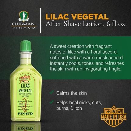 Pinaud Clubman Lilac Vegetal Aftershave Lotion 177Ml