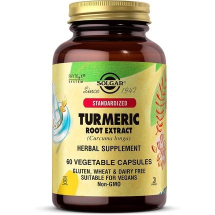 Solgar Turmeric Root Extract Vegetable Capsules - Antioxidant Benefits - Vegan And Gluten Free