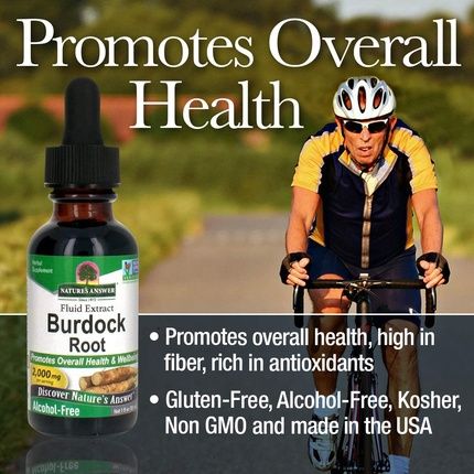 Nature'S Answer Burdock Alcohol-Free 2000Mg 1 Fl Oz Vegan Gluten-Free - Image 3