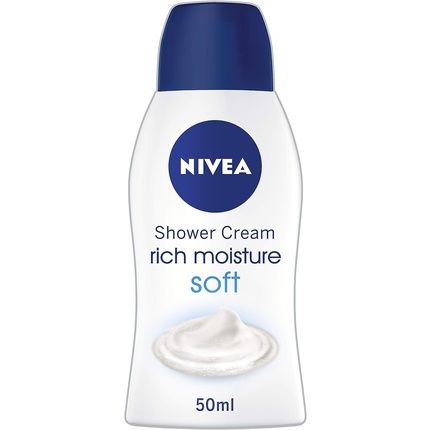 Nivea Care Shower Creme Soft Travel Size 50Ml Caring Shower Body Cream With Almond Oil Moisturising Shower Gel Body Wash Skin Moisturiser