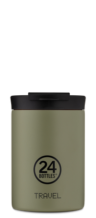 24 زجاجة بهلوان للسفر سعة 035 لتر باللون الأخضر المريمي