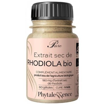 Phytalessence Pure Rhodiola Organic Dietary Supplement 60 Capsules