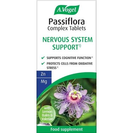 A.Vogel Passiflora Complex Tablets For Relaxation With Passion Flower, Valerian Root, Lemon Balm, Magnesium, And Zinc