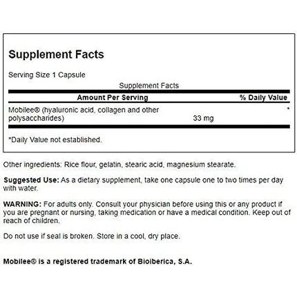 Swanson Hyal-Joint Hyaluronic Acid Complex 33Mg 60 Capsules - Image 3