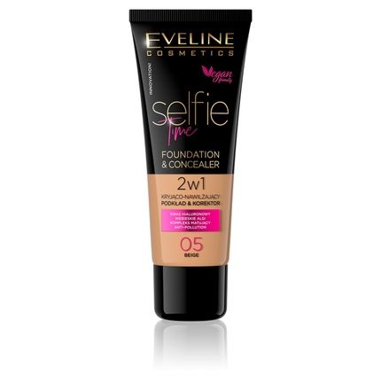 Eveline Selfie Time Foundation & Concealer 05 Beige 30Ml