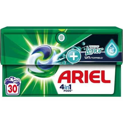 Ariel 4In1 Pods Liquid Laundry Detergent 30 Washes With Touch Of Lenor