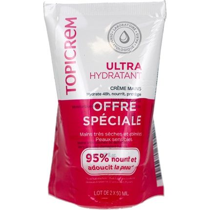 Topicrem Ultra Moisturizing Hand Cream 50Ml - Pack Of 2