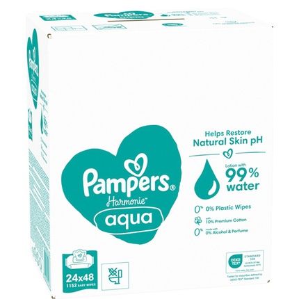 Pampers Harmonie Aqua Wet Wipes 24X48