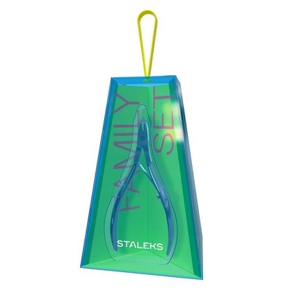 Staleks Home Pro Family Cuticle Nippers, Nail Scissors, Manicure Pusher, And Eyebrow Tweezers Set