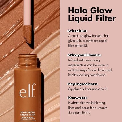 E.L.F. Halo Glow Liquid Filter Complexion Booster For A Glowing Soft-Focus - Image 3