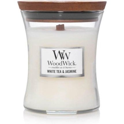 Woodwick Scented Candle Vase White Tea & Jasmine 275 G