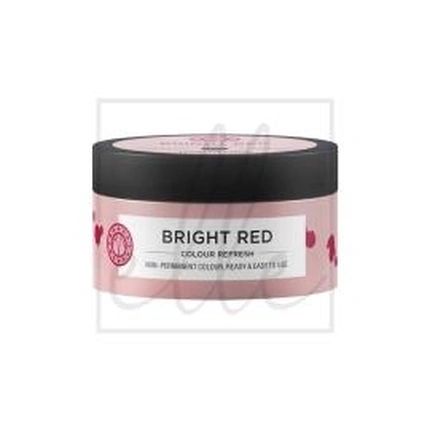 Maria Nila Bright Red Color Refresh Mask 100Ml Gentle Nourishing Mask Without Permanent Color Pigments