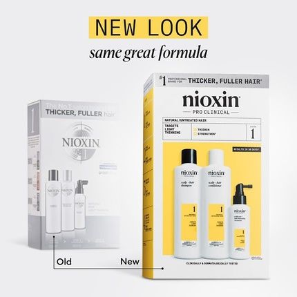 Nioxin Scalp Hair Thickening System Kit For Natural Colored And Damaged Hair