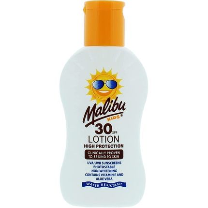 Malibu Sun Kids Spf 30 Lotion High Protection Sun Cream With Vitamin E And Aloe Vera 100Ml