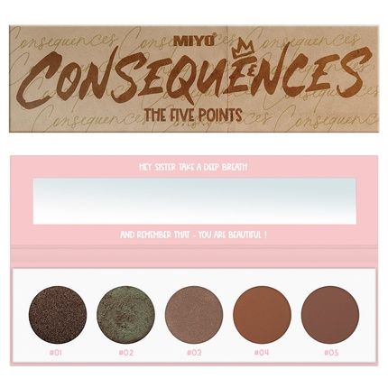 Miyo The Five Points Palette Eyeshadow Palette Consequences - 65G