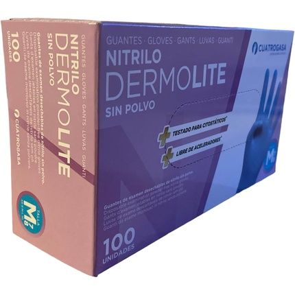 Cuatrogasa Dermolite Blue Nitrile Disposable Gloves