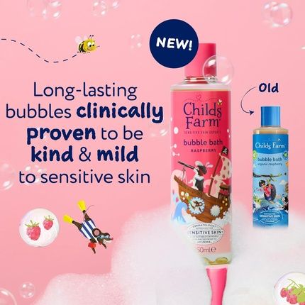 Childs Farm Kids Bubble Bath Raspberry - Gently Cleanses & Soothes