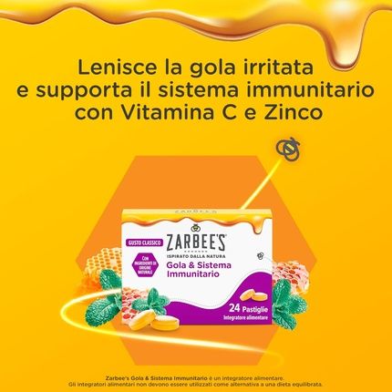 Zarbee'S Throat & Immune System Classic Original Flavor Defense Supplement