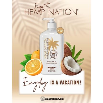 Hemp Nation Cocoa Dreams Tan Extender With Derma Dark Bronzer 18Oz