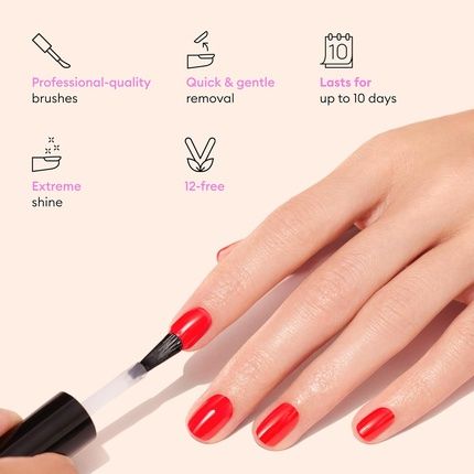 Manucurist Green Flash Vegan Led Gel Nail Polish Top Coat 12-Free - Image 3