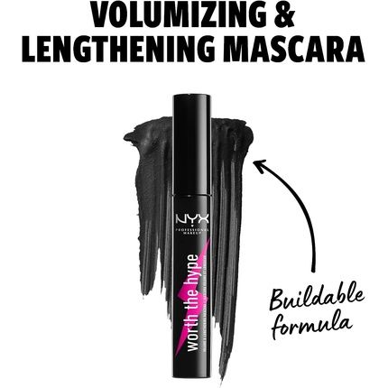 Nyx Professional Makeup Worth The Hype Mascara Volumizing And Lengthening Black 7Ml