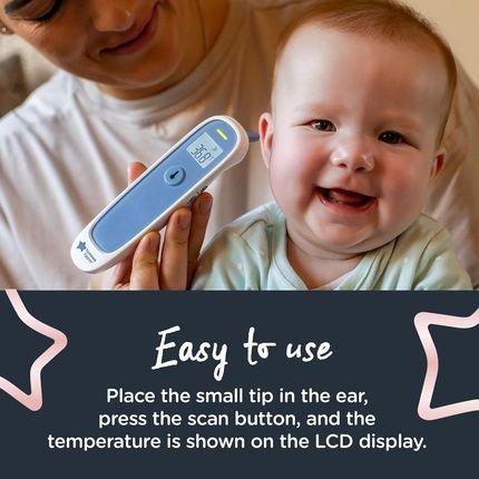 Tommee Tippee Inear Digital Thermometer Essentials For Newborn Baby 1 Second Instant Readings In @C Or @F - Image 3
