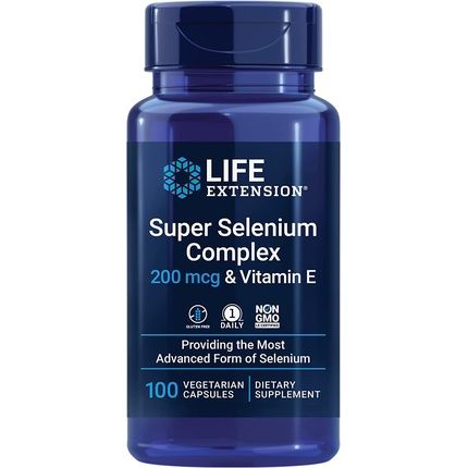 Life Extension Super Selenium Complex With Vitamin E 100 Vegetarian Capsules