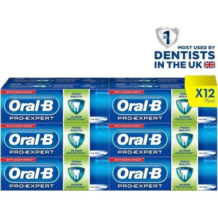Oral-B Pro-Expert Toothpaste Fresh Breath 900Ml Professional Teeth Protection & Strengthen With Sugar Shield Cool Mint