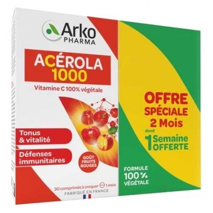Arkopharma Azinc Acerola 1000 Chewable Tablets 2 Packs Of 30 Tablets