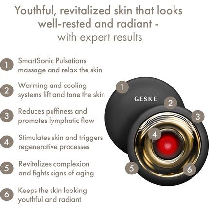 Geske Smartappguidedtm Sonic Cool & Warm Face & Body Massager 9 In 1 Electric
