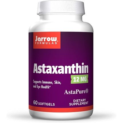 Jarrow Formulas Astaxanthin 12Mg Natural Antioxidant Carotenoid 60 Count