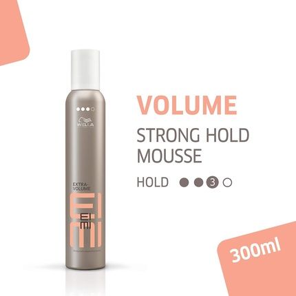 Wella Professionals Eimi Extra Volume Strong Hold Heat Protection Professional Hair Styling Mousse 300Ml