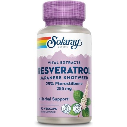 Solaray Super Resveratrol With Pterostilbene Veg Cap 250Mg 30Ct