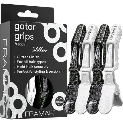 Framar Glitter Crocodile Hair Sectioning Clips For Women