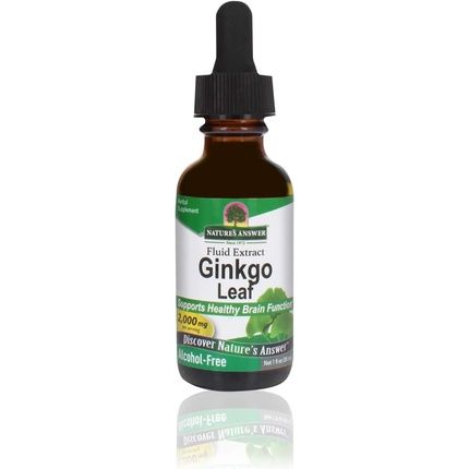 Nature'S Answer Ginkgo Leaf 1-Ounce Ginkgo Biloba Extract Alcohol Free Promotes Cognitive Function Mental Clarity Natural Energy Booster