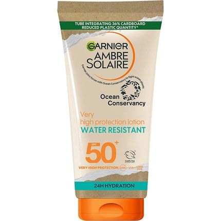 Garnier Ambre Solaire Spf 50+ Water Resistant High Protection Sun Cream Lotion 175Ml
