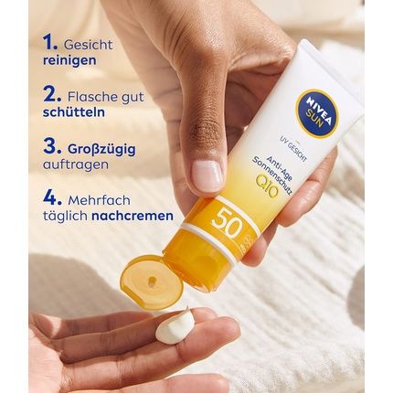 Nivea Face Anti-Aging Sunscreen Q10 With Spf 50 50Ml - Image 3