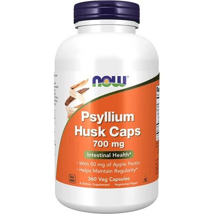Now Psyllium Husk Caps With Apple Pectin Intestinal Health 360 Veg Capsules