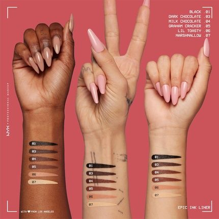 Nyx Professional Makeup Epic Ink Liner Brush Tip Liquid Eye Liner Pen Up To 24 - Image 3