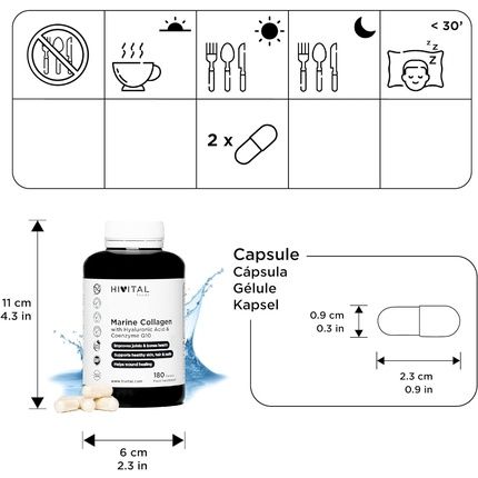 Collagen With Hyaluronic Acid, Coenzyme Q10, Vitamin C And Zinc 180 Capsules - Image 3