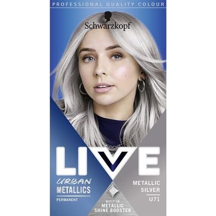 Schwarzkopf Live Hair Colour Fashion Metallic Silver 1 Count