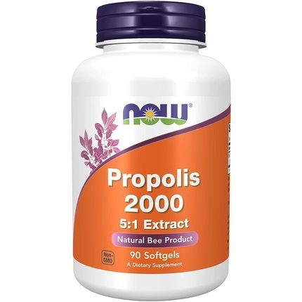 Now Supplements Propolis 2000 Bee Propolis 5:1 Extract Natural Bee Product 90 Softgels